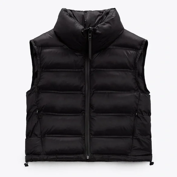 New black Zara puffer vest - Picture 7 of 7